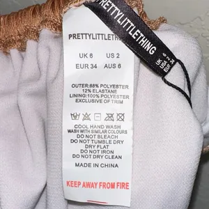 NWT PrettyLittleThing Mocha Ruched‎ Tanga Bikini Bottoms Size 2 Chain Strap Swim thumbnail 5
