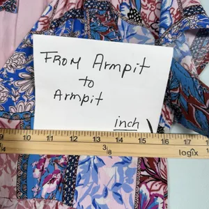 Anthropologie‎ Size-S Robin Mini Dress Blue Pink Paisley Patchwork thumbnail 4