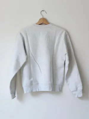 Aritzia TNA Crewneck Sweatshirt in Light Gray Sweatfleece CozyFleece Perfect Fit thumbnail 7