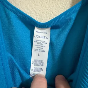 Jockey Teal Blue Crop Top Size L thumbnail 2