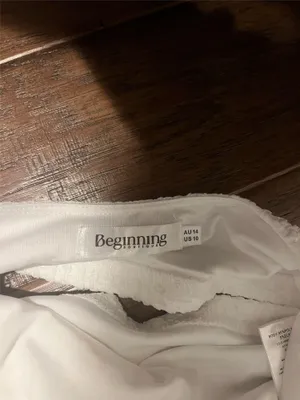 Beginning Boutique White Tank Top Open Back thumbnail 4