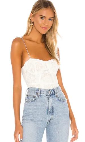 superdown Lace Sweetheart Bodysuit in White thumbnail 1