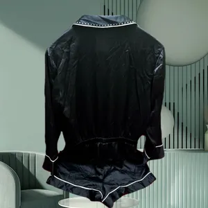 Victorias Secret Elegant Black Romper Satin size S thumbnail 4