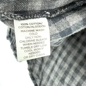 Loft Size‎ Small Long Sleeve Blouse Top Shirt Gingham Print Ruffle Detail thumbnail 4