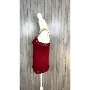 White House‎ Black Market Women’s Size Small Red Lace Camisole Tank Top thumbnail 7