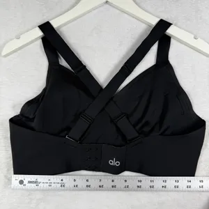 Alo‎ Yoga Women Black Fast Bra Adjustable Criss Cross Straps Activewear W7162R M thumbnail 3