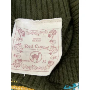 Red Camel Fair Isle Sweater Vest XL Button Front Nordic Pattern thumbnail 2