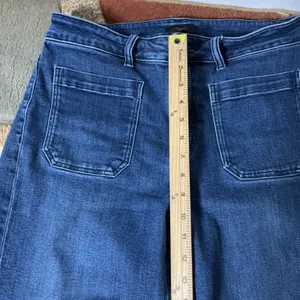 Quince Bella Stretch Patch Pocket Wide Leg Jeans Women 31 Blue High Rise Organic thumbnail 3