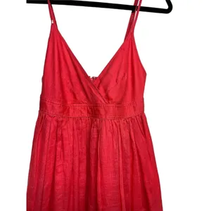 J. Crew Pink Cotton Spaghetti Strap Layered Full‎ Skirt A line Dress Size 0 thumbnail 3