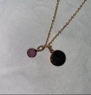 NEW Letter A Necklace Gold thumbnail 4
