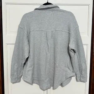 Aerie LumberJane Waffle Shirt in medium heather gray size XXS thumbnail 3