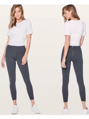 Lululemon In Movement 7/8 Tight Everlux Legging Dark Shadow Gray size 10 thumbnail 2