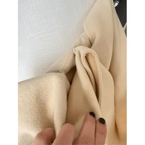 JNBY Scarf Collar Wool Blend‎ Coat Women Cream Ivory One Size thumbnail 7