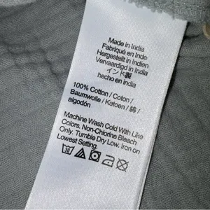 Madewell Glassware Blue Lightspun Butterfly Square Neck Cotton Gauze Mini Dress thumbnail 9