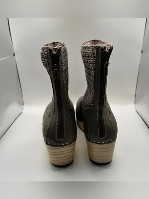 The Sak Paloma Clog Boot - Leather - Mushroom size 9 NWOB wood heel thumbnail 5