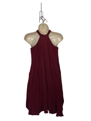 Free People Small‎ Burgundy Drift Away Tunic Dress Cold Shoulder Whimsigoth thumbnail 4
