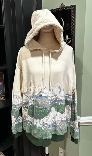 Modish Rebel Mont Blanc Mountain Hooded Sweatshirt – Size Small thumbnail 1