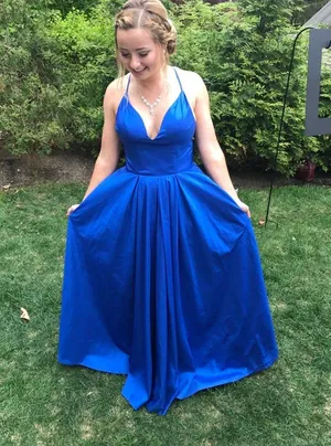Royal Blue Prom Dress thumbnail 1