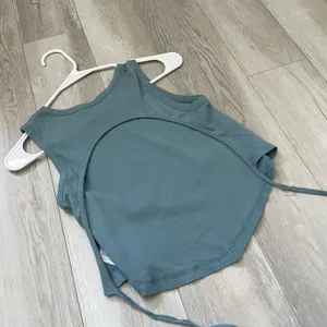 Urban Outfitters Tank Top organic butterfly tie-back crop womens Blue (medium) thumbnail 6