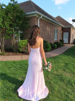 Halter neck prom dress Pink thumbnail 2