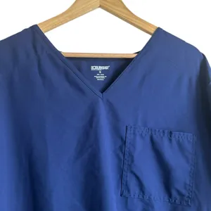 Scrubstar Unisex Minimalist Professional Scrub‎ Top 2XL Indigo V-Neck Utility thumbnail 3