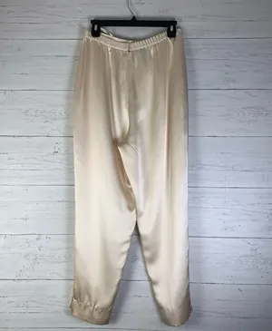 Vtg. Hartschaffner & Marc beige 100% silk high waisted pants size 8 (flaws) thumbnail 4