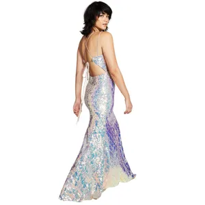 Say Yes To The Prom Back Iridescent Sequin Prom Dress Gown Pink / Multi 7 / 8 thumbnail 11
