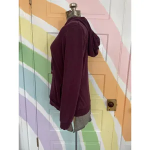 UGG Clara Hoodie Womens M Plum Purple Full Zip Fitted Stretch Sweatshirt thumbnail 3