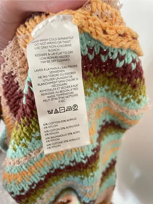 Free People Baja Cardi Sweater Cardigan Fringe Striped Button Front Size XS thumbnail 8