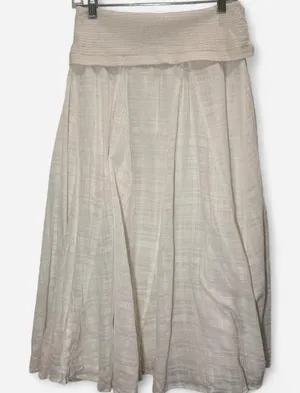 Free People Vintage White Midi/Maxi Skirt | Convertible Cotton boho whimsy small thumbnail 1