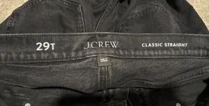 J Crew Black Straight Leg Jeans thumbnail 4