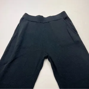 Favorite Daughter Cotton Cashmere Blend Ribbed‎ Pants Women Size XS Black Flare thumbnail 11