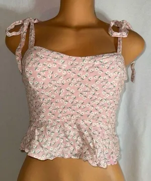 Audrey 3+1 Pink floral top thumbnail 1
