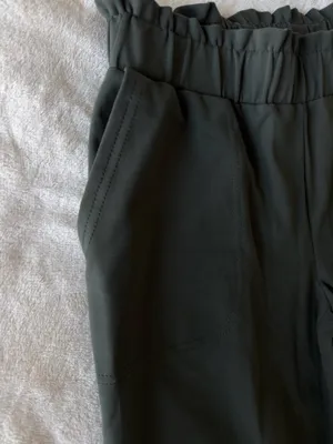 Joie XS Dark Green Straight Leg Pants Paperbag Waist thumbnail 6
