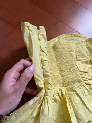 Maeve ANTROPOLOGIE Light Yellow Strapless Top thumbnail 4