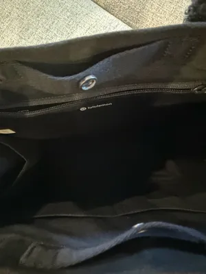 Lululemon Boxy Tote Bag 10L Faux Shearling Trims black sold out online NWT thumbnail 13