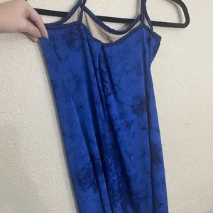 Dansco Blue Tie-Dye Dance Costume Leotard Tank Top Made In USA Adult MA thumbnail 4