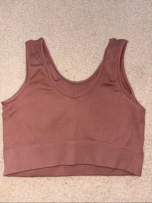 Ribbed Scoop Neck Crop bralette thumbnail 3