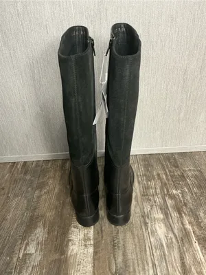 Geox Black Over-the-Knee Leather Riding Boots Size 7 thumbnail 11
