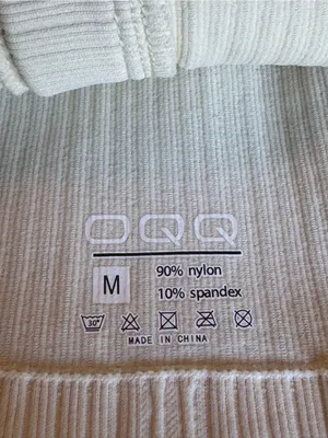 OQQ Ribbed Button-Front Long Sleeve Cardigan - Cream medium nwot thumbnail 6