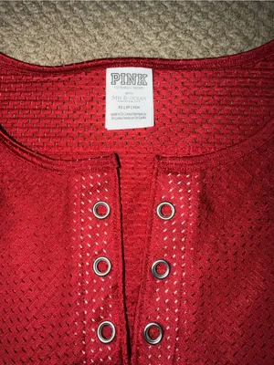 PINK Victoria's Secret Iowa State Cyclones Red and Yellow Oversized Jersey thumbnail 3