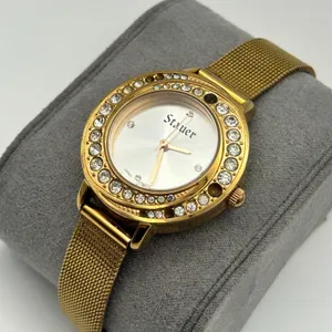 Stauer Gold-tone Swirling Stunner Crystal Bezel Women's Watch Working thumbnail 2