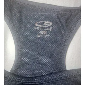 Athletic black sports bra M/M polyester spandex racerback moderate support thumbnail 3