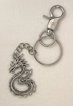 Dragon Keychain Charm for Men Women Car Keychain Key Ring Bag Charm Streetwear thumbnail 1