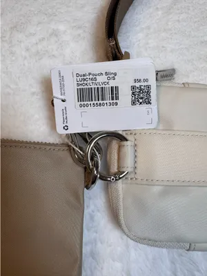 Dual pouch sling bag in beige by Lululemon thumbnail 6