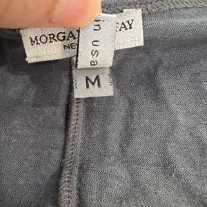 Morgane Le Fay‎ New York Grey Deep V-Neck Empire Waist Sleeveless Top Size M USA thumbnail 5