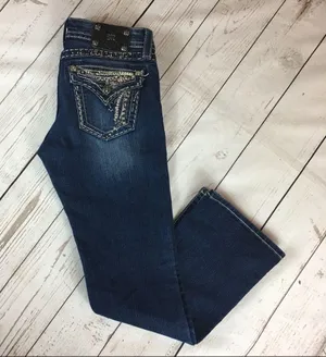 Miss Me Easy Boot Embellished Jeans Size 27 thumbnail 1