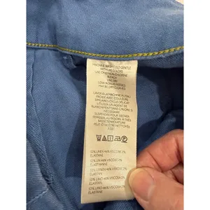 Maeve Crop Pants Womens 31 Petite Blue Regular Fit Flat Front Comfort High Waist thumbnail 8