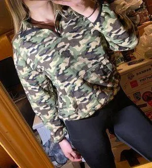 Camo Fleece Green Size L thumbnail 1