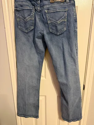 Rock & Roll Denim Mens Double Barrel Bootcut jeans 34/32 light wash EUC thumbnail 5